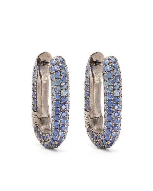 Selim Mouzannar Blue Link Sapphire Earrings