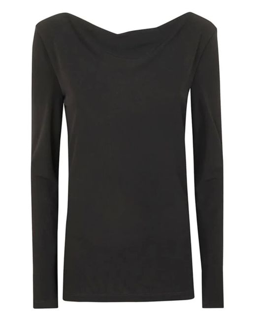Alberta Ferretti Black Long-Sleeve T-Shirt