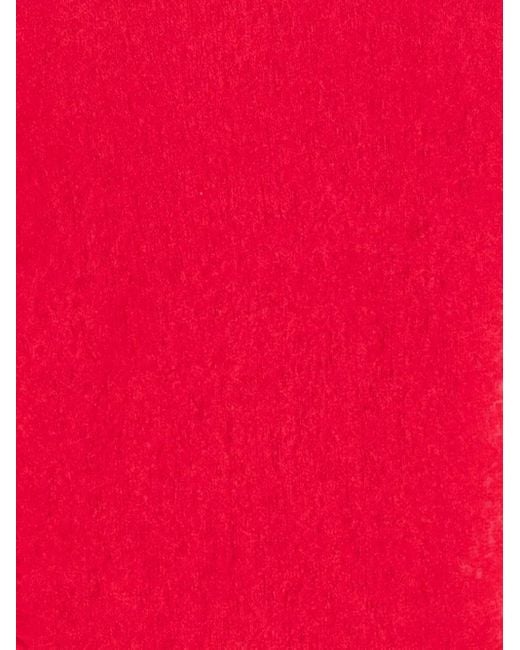 Mouleta Red Frayed-Edge Scarf
