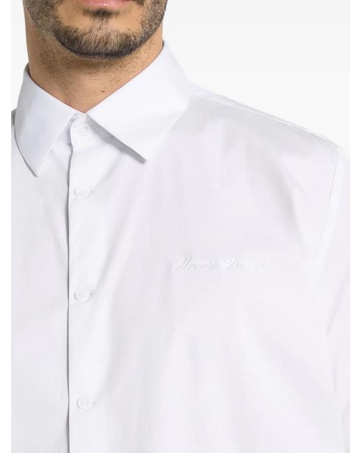 Manière De Voir White Chris Button Long-Sleeve Shirt for men