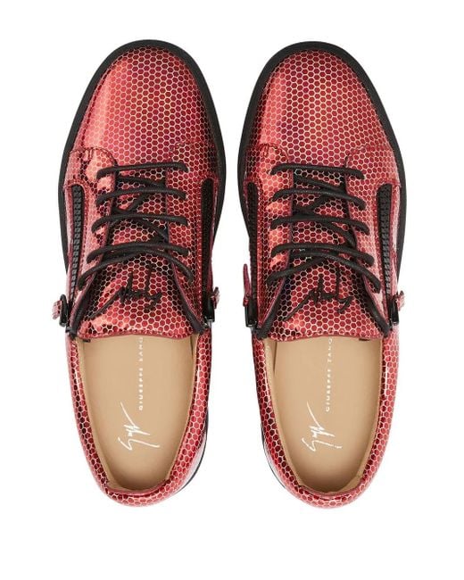 Zapatillas bajas Frankie Winter con doble cremallera Giuseppe Zanotti de hombre de color Red
