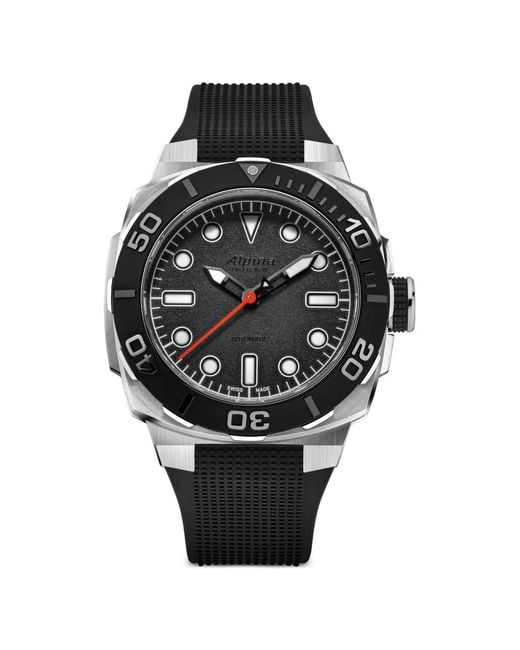Alpina Black X The Real Time Show Seastrong Diver Extreme 40.50Mm Watch for men