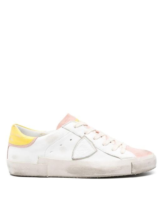 Philippe Model White Prsx Leather Sneakers