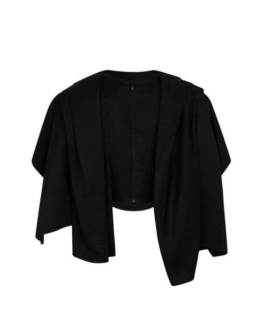 CAYET Black Debora Draped Cape
