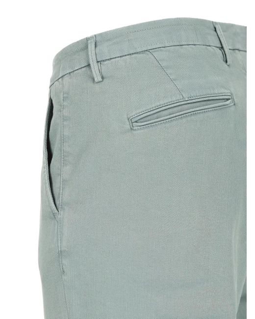Sartoria Tramarossa Green Metal-Ring Detail Trousers for men