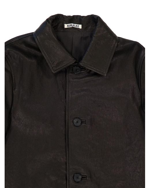 Auralee Black Leather Jacket