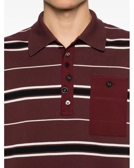 Polo À Rayures Undercover pour homme en coloris Red
