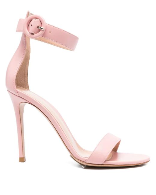 Gianvito Rossi Pink 100Mm Ankle-Strap Sandals