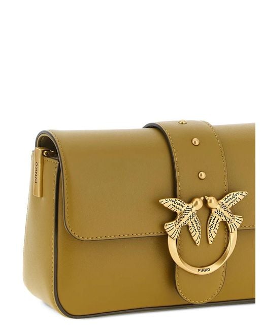 Pinko Metallic Mini Love One Classic Shoulder Bag
