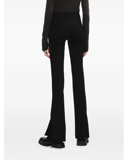 Helmut Lang Black Pantalon Évasé À Zips