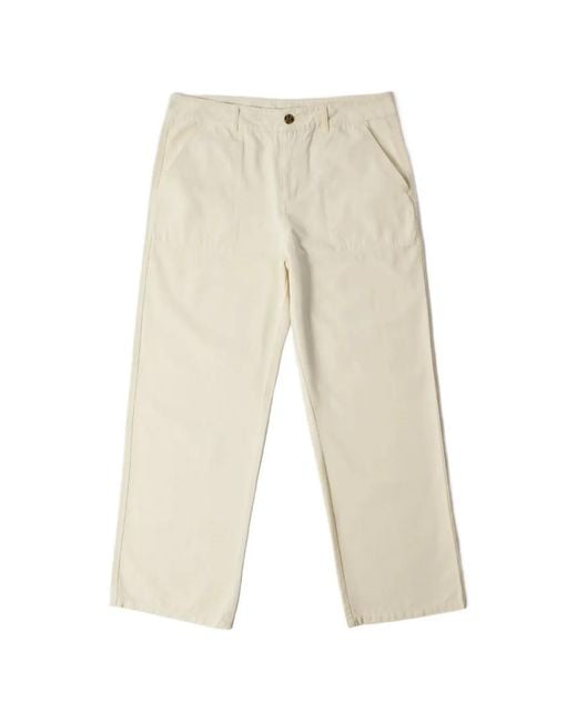 by Parra White Art Straight-Leg Trousers for men