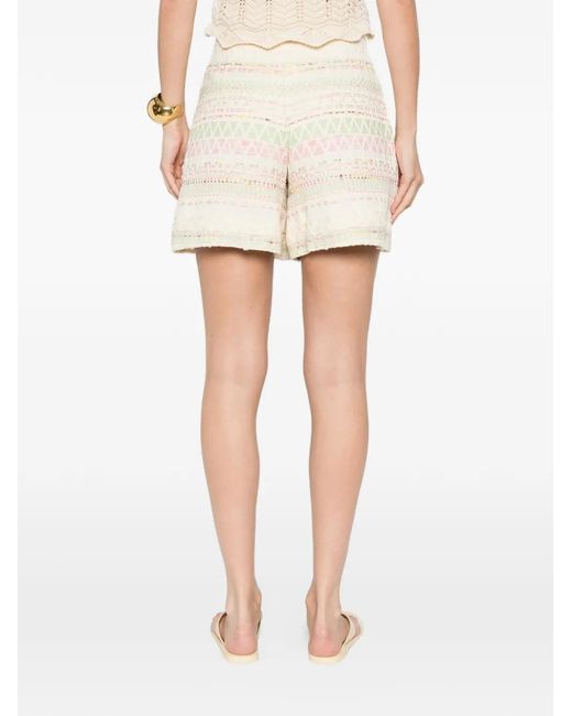 Bye Natural Geometric Shorts