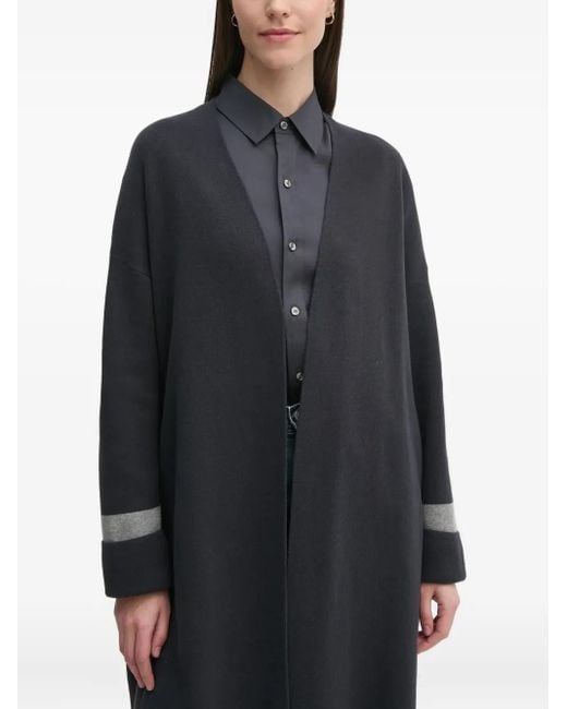 Barbour Blue Panelled Longline Cardigan