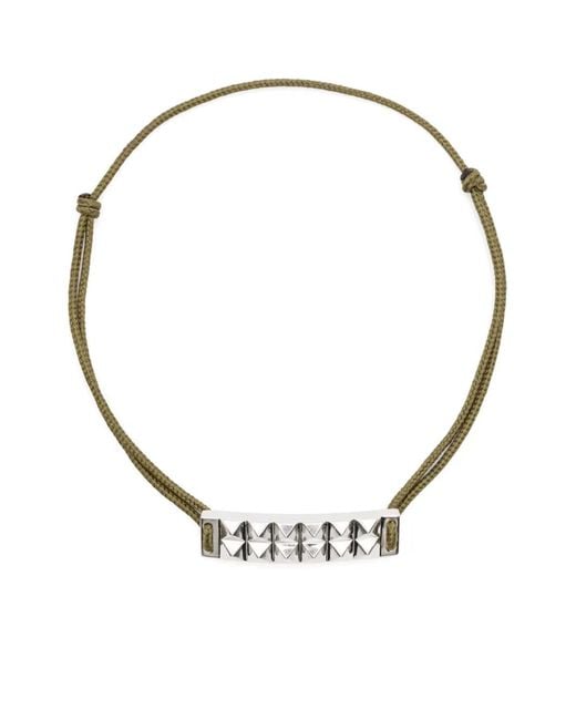 Le Gramme Metallic Buff-Top Pyramid-Guilloché Bracelet