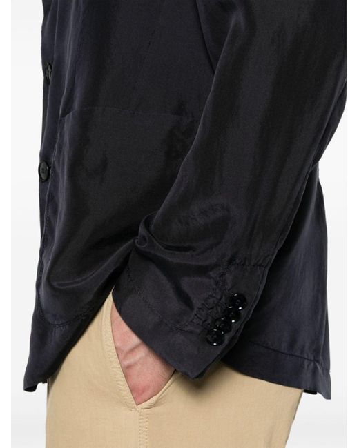 Single-breasted silk blazer Barena de hombre de color Black
