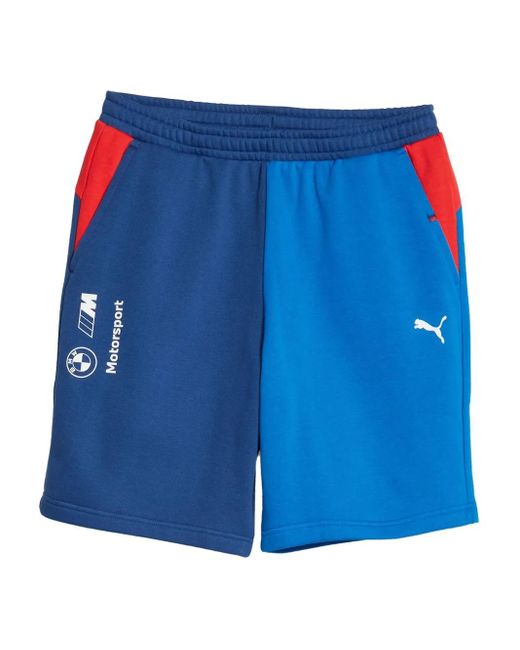 PUMA Blue X Bmw Motorsport Logo-Print Track Shorts for men