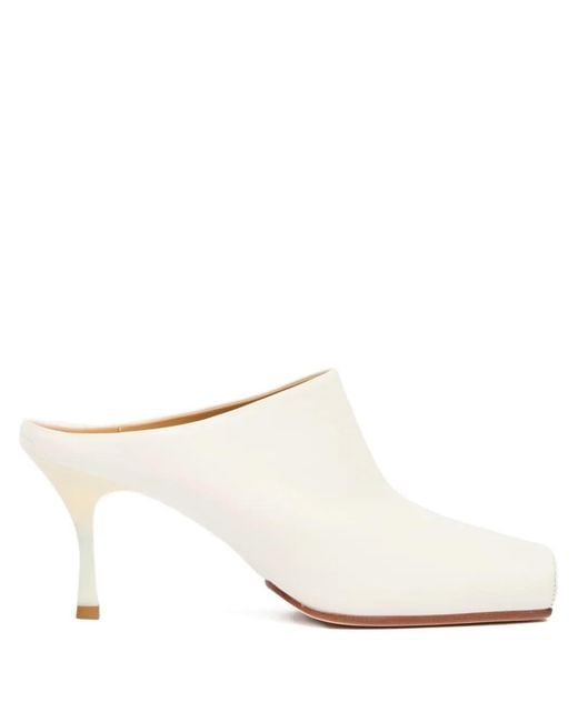 MM6 by Maison Margiela White Ballerina Mules