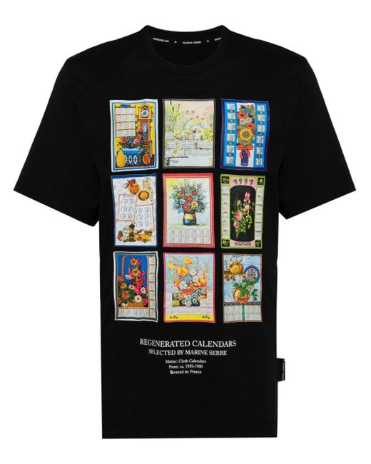 Camiseta con estampado gráfico MARINE SERRE de color Black