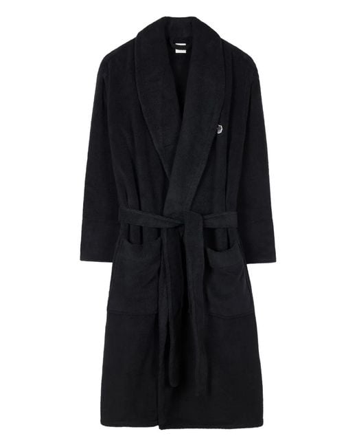 Paul Smith Black Zebra-Embroidered Robe for men