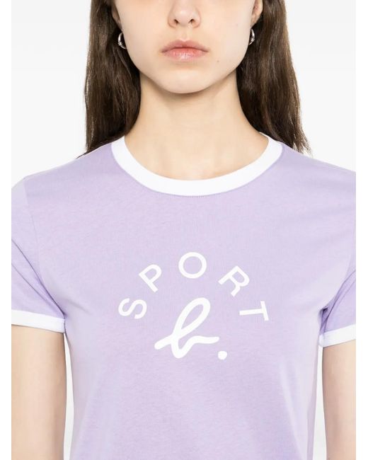 SPORT b. by agnès b. Purple Logo T-Shirt
