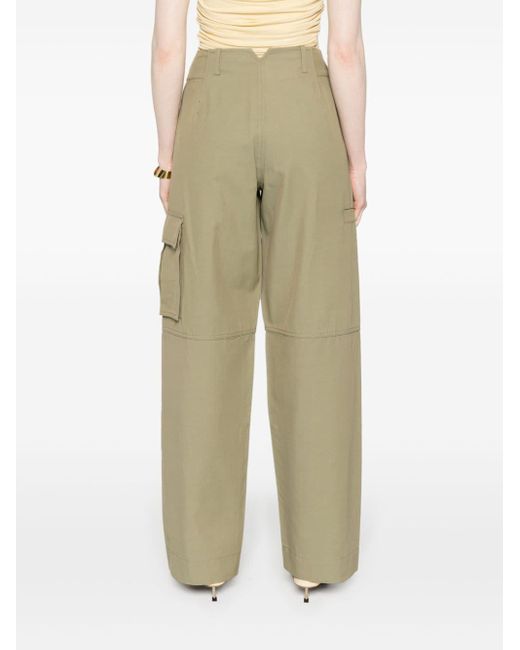 Cult Gaia Natural Seam Twill Tapered Trousers