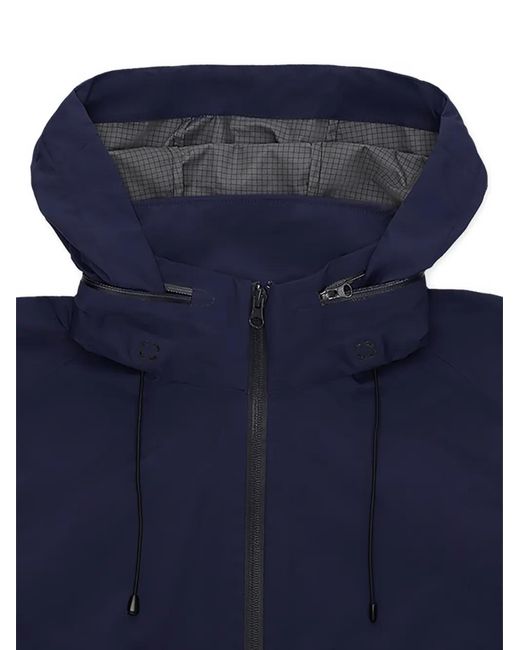 Fortela Blue Walking Zip-Up Hooded Waterproof Jacket for men