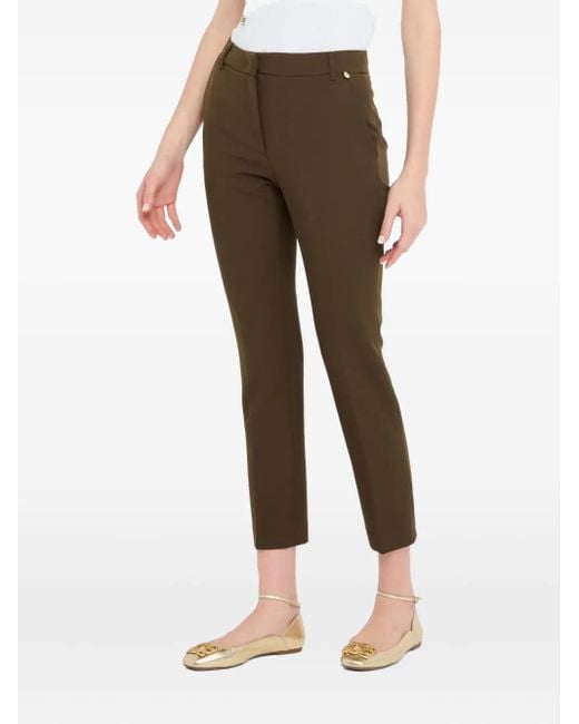 Liu Jo Broek Met Logoplakkaat in het Brown