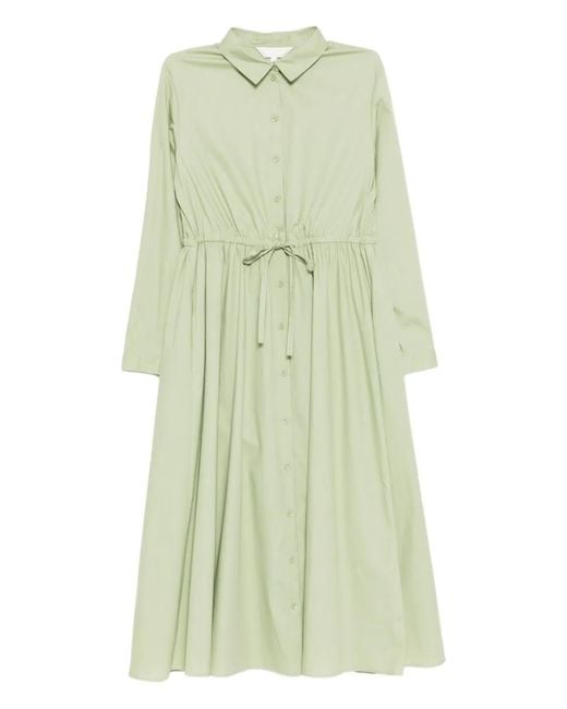 To b. by agnès b. Green Drawstring Shirt Dress