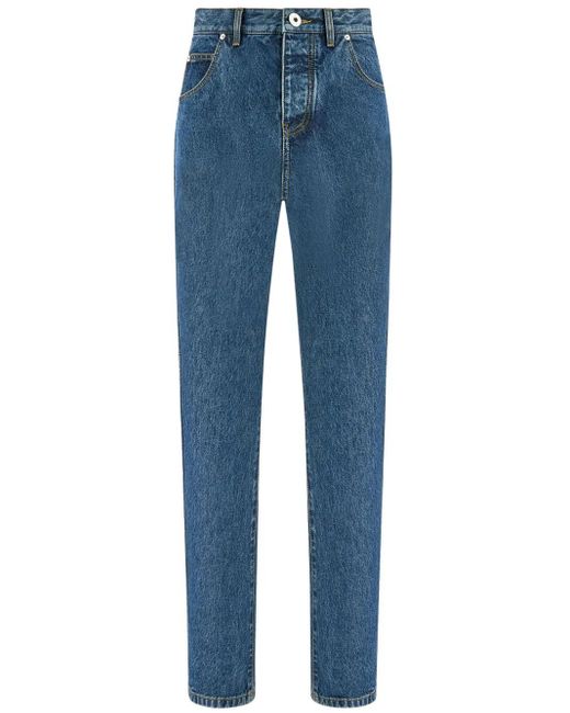 Ferragamo Blue Mid-Rise Straight Jeans for men