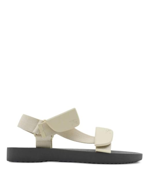 Burberry White Trek Sandalen mit Klettverschluss
