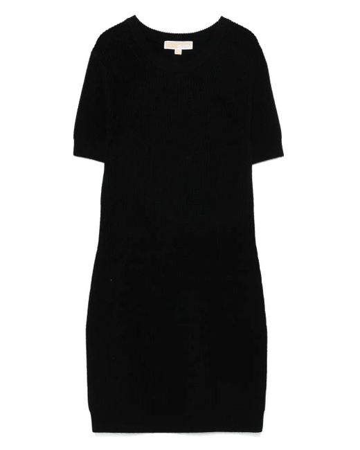 Michael Kors Black Wool Mini Dress