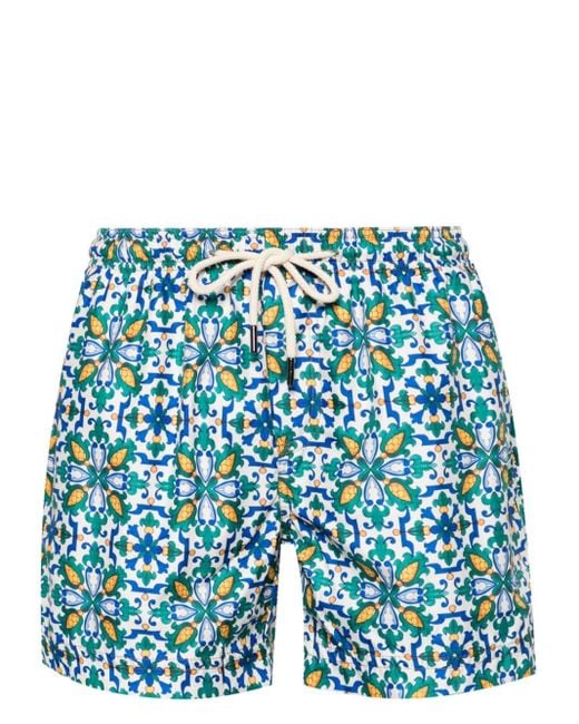 Peninsula Blue Cala Felce Graphic-print Swim Shorts for men