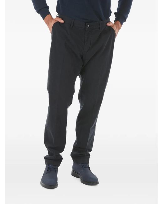 Cruna Black Newtown.L. Belt-Loop Trousers for men