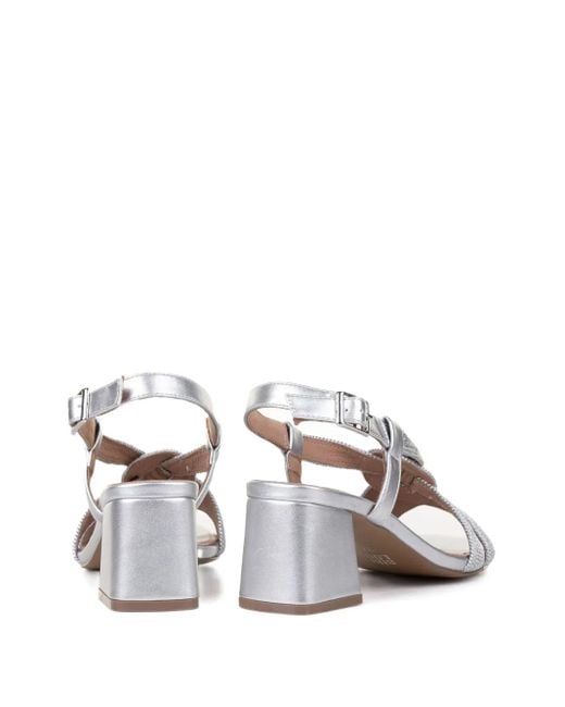 Bibi Lou White 60Mm Braided-Leather Block-Heel Sandals