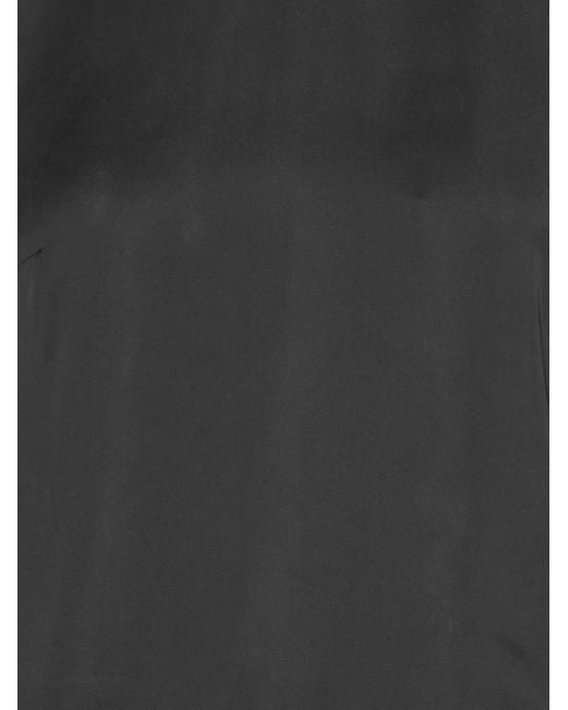 ROTATE BIRGER CHRISTENSEN Black Draped-Back Top