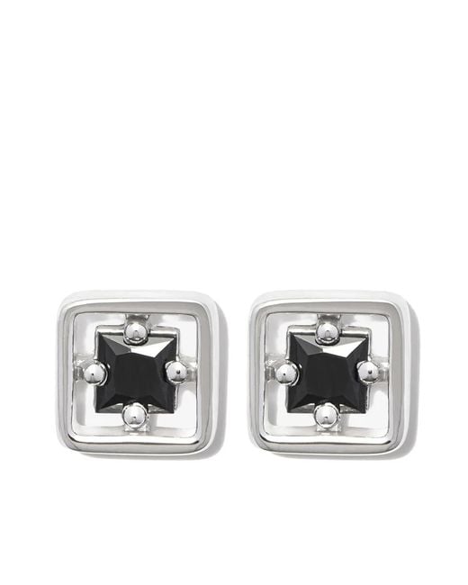 Suzanne Kalan Metallic 18Kt Inlay Sapphire Stud Earrings for men