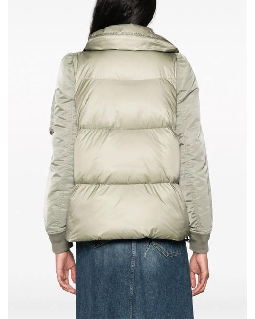 Sacai Natural High-Neck Padded Jacket