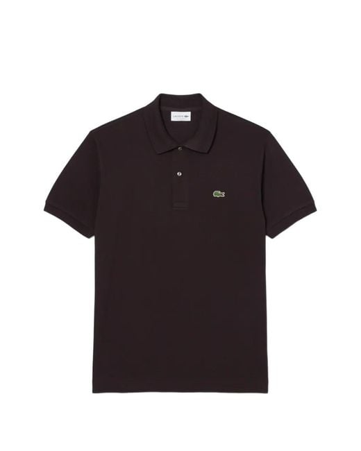 Lacoste Black Buttoned Polo Shirt for men