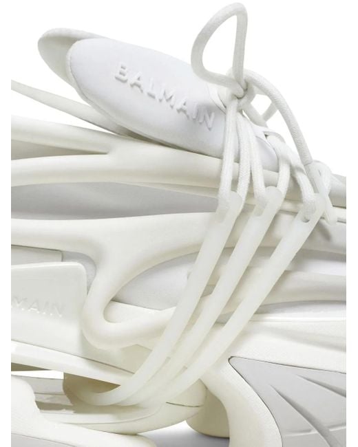 Balmain White Unicorn Sneakers