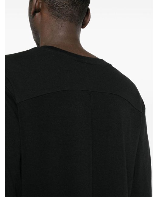 T-shirt a maniche lunghe girocollo di Thom Krom in Black da Uomo