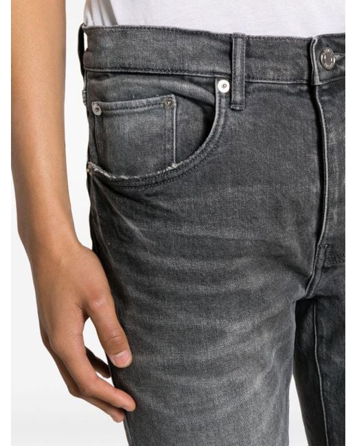 Purple Brand Gray P001 Low-rise Slim-leg Jeans for men