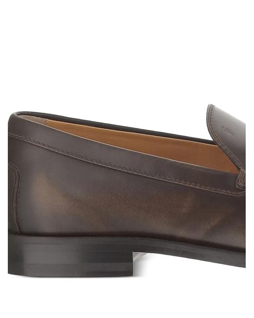 Tod's Gray Metal Dots Loafers
