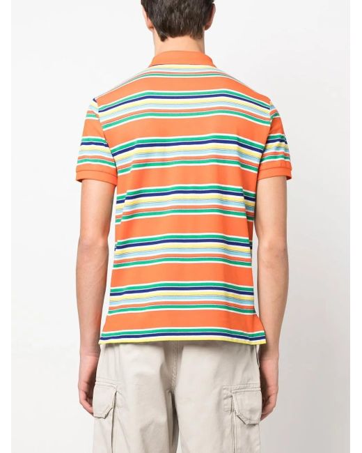Polo Ralph Lauren Gray Stripe-print Polo Shirt for men