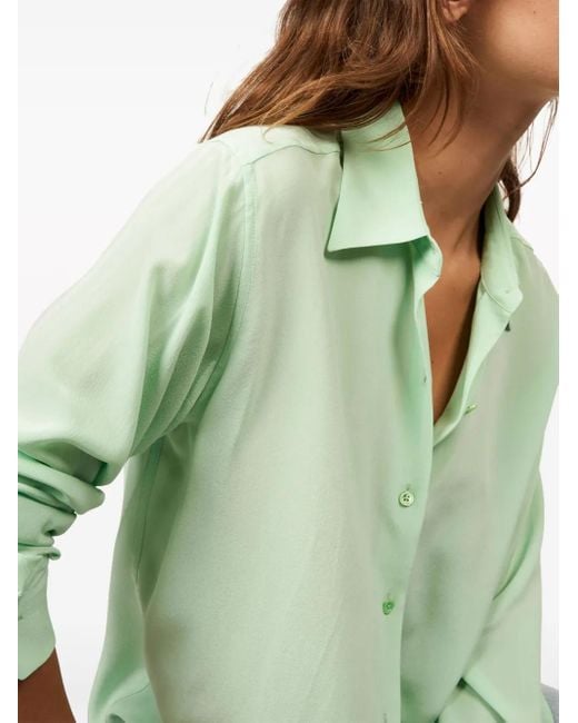 Equipment Essential Zijden Blouse in het Green