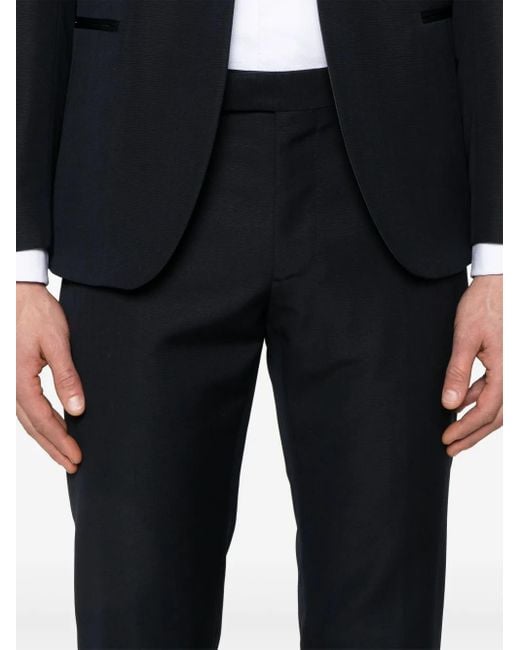 Lardini Black Satin-Trim Suit for men