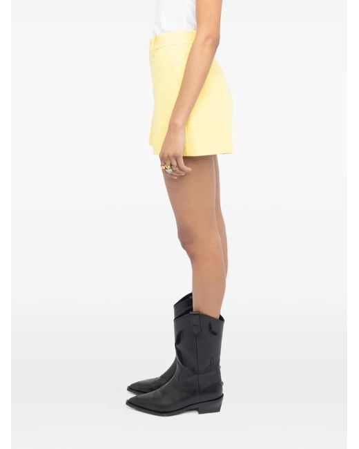 Zadig & Voltaire Yellow Sidou Shorts