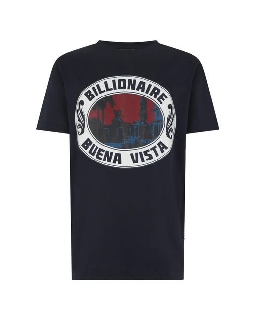 Billionaire Black Graphic Crew-Neck T-Shirt for men