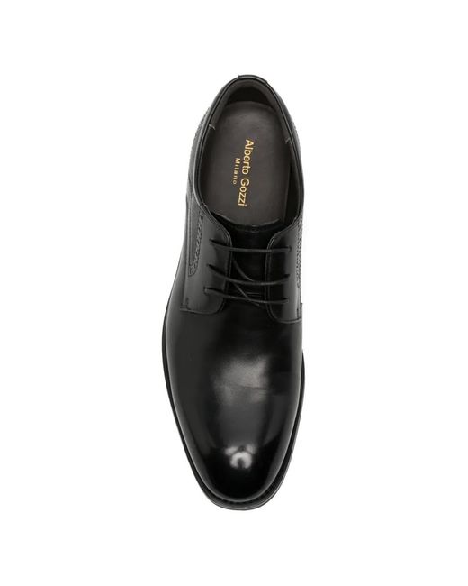 Stringate Con Inserti Traforati di Alberto Gozzi in Black da Uomo