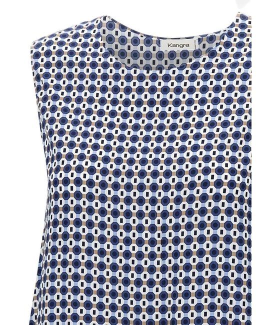 Kangra Blue Printed Top