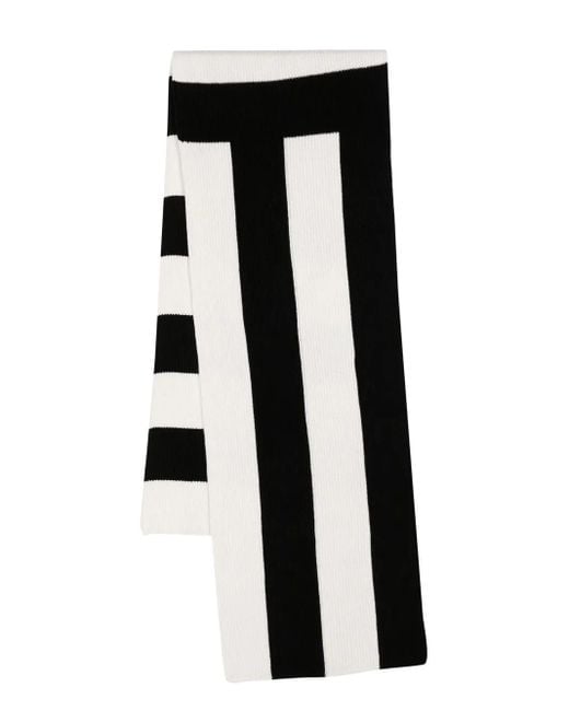 Joseph バイカラー リブスカーフ Black